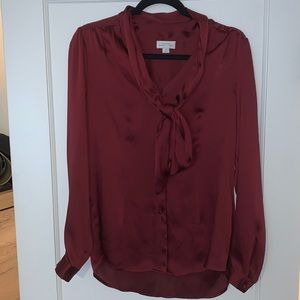 Tahari silky long sleeve blouse.
